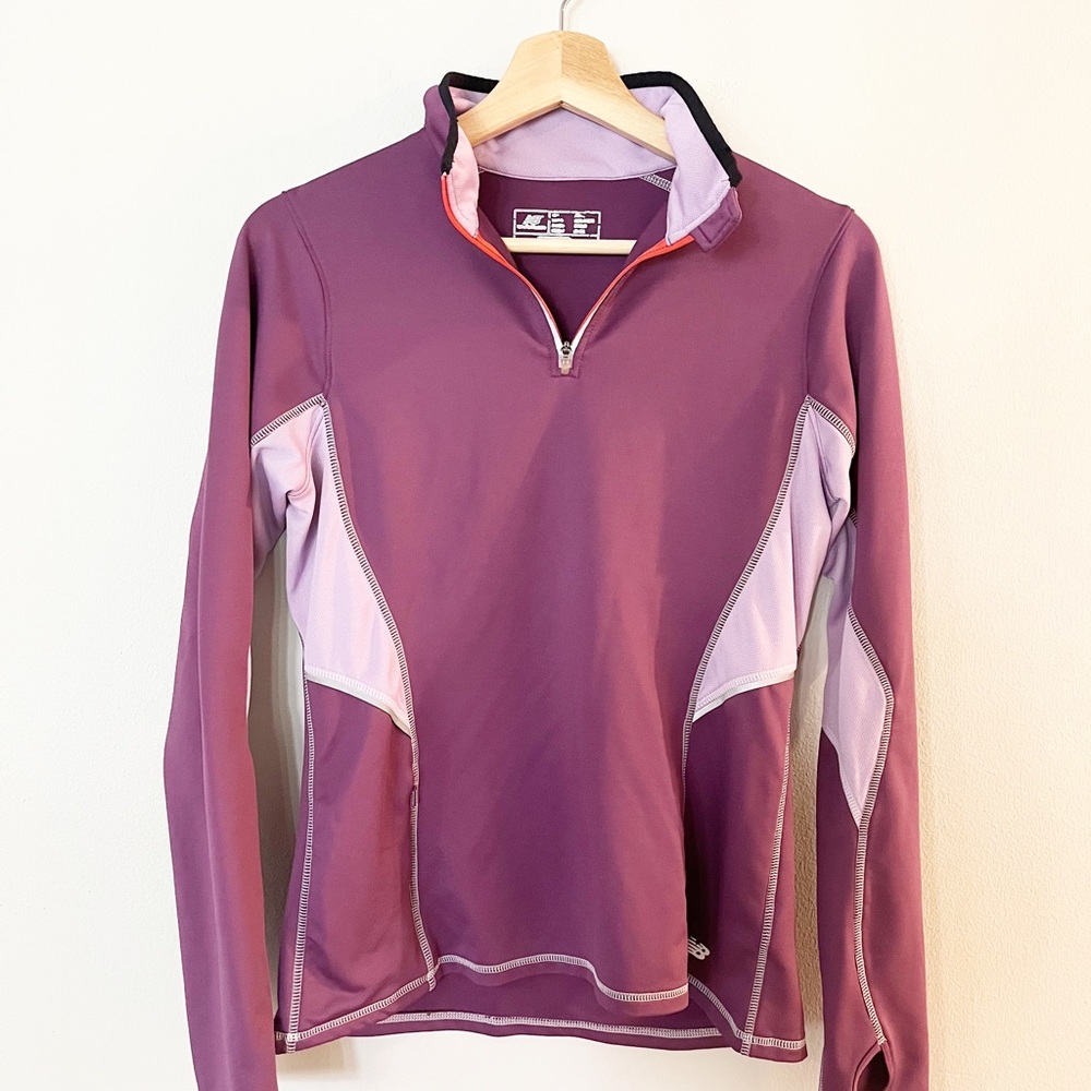 New Balance Quarter Zip Up in Purple